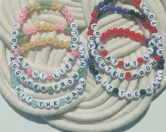 Gracie Abrams- Look At My Life Tour "Daughter From Hell" + “Hit The Wall” Inspired Bracelets