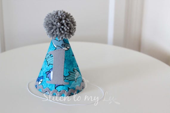 First Birthday Hat Sharks 1st Birthday Outfit Toddler Baby Boy Etsy