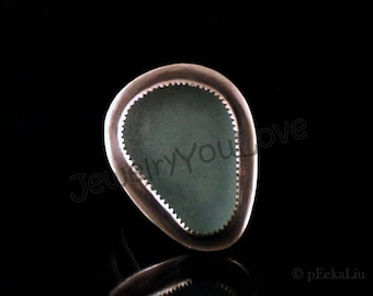 Sterling Silver Sea Glass Ring -  'READY TO SHIP'