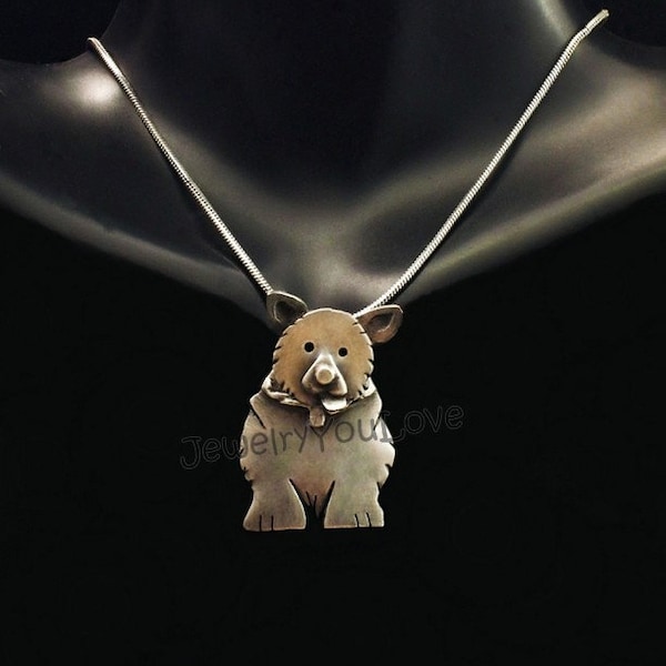 Sterling Silver Moving Pembroke Welsh Corgi Necklace - Bunnybutt