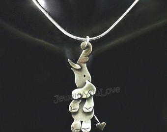 Sterling Silver Elephant Necklace - Taro