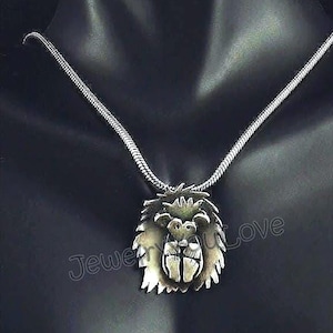 Handmade Oxidized Sterling Silver Hedgehog Necklace - Gizmo