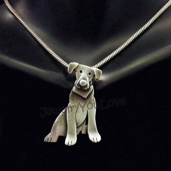 Sterling Silver Mix Breed Dog / Pet Necklace - Gibson