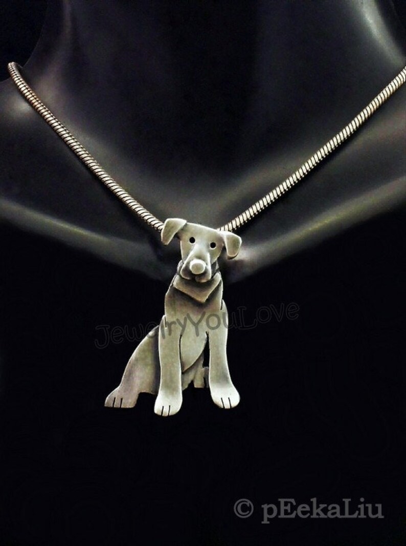 Sterling Silver Mix Breed Dog / Pet Necklace Gibson image 1