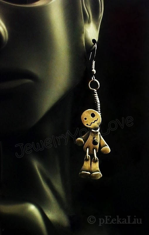 Sterling Silver Voodoo Doll Earrings Etsy