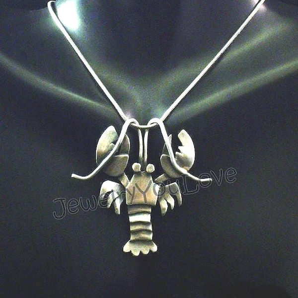 Sterling Silver Lobster Necklace - Pinchy