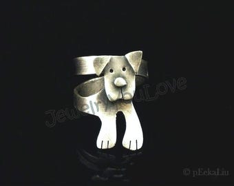 Labrador Ring /Sterling Silver Dog/ Pet Labrador Ring - Buddy