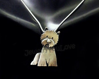 West Highland Terrier Necklace / Sterling Silver Dog/pet West Highland Terrier Necklace - Snowball