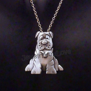 Sterling Silber Chinesischer Shar Pei - Falten
