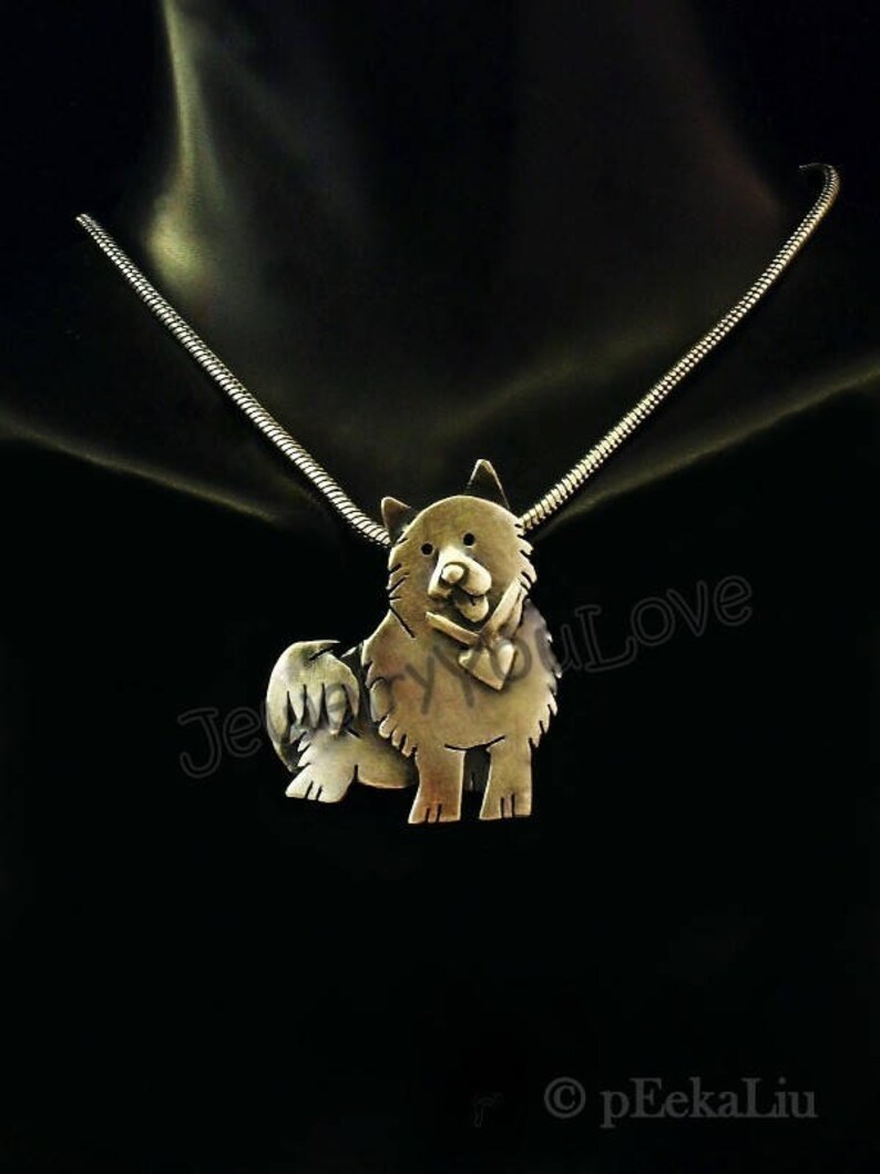 Sterling Silver Akita Necklace Roxy Long Haired Or Short Etsy