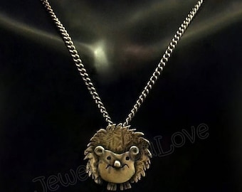 Hedgehog Necklace / Sterling Silver Wild /Pet  Hedgehog Necklace - Henry