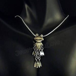 Frosch Halskette / Sterling Silber Frosch Halskette - Frappy