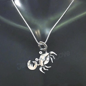 Sterling Silver Crab Necklace - Crazy Crab