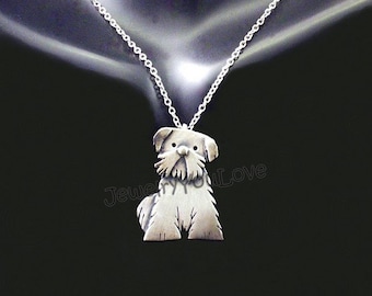Sterling Silver Brussels Griffon Necklace - Chewy