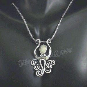 Sterling Silver Octopus Necklace - Cleopatra