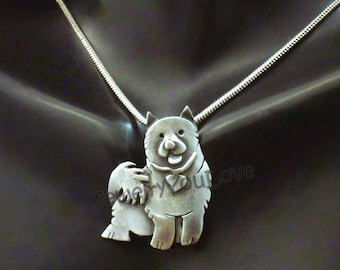 Akita Necklace / Sterling Silver Dog/pet Akita necklace - Roxy ( Long Haired or Short Haired)