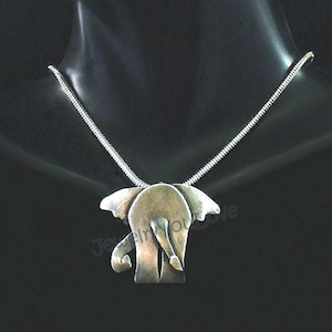 Sterling Silver Elephant Necklace - Fanny