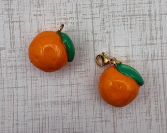 Orange Charm | Bright Summer Bag Charm | Citrus Keychain Charm | Collectible Gift