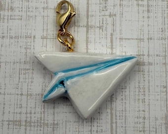 Paper Airplane Charm | 1989 Era Inspired Bag Charm | Eras Music Keychain Charm | Swiftie Gift