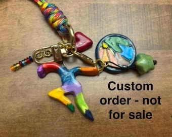 Custom Music Keychain - Fire Dancer Inspired by Dave Matthews Band Fan | Past Custom Work (not for sale)