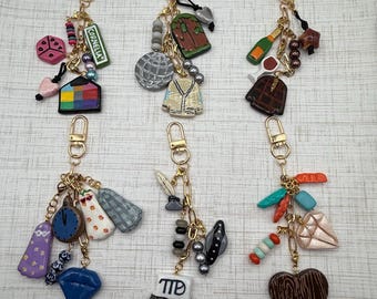 Taylor Inspired Eras Keychain | Eras 7-12 | Choose Your Era | Premade Beaded Charm Keychain