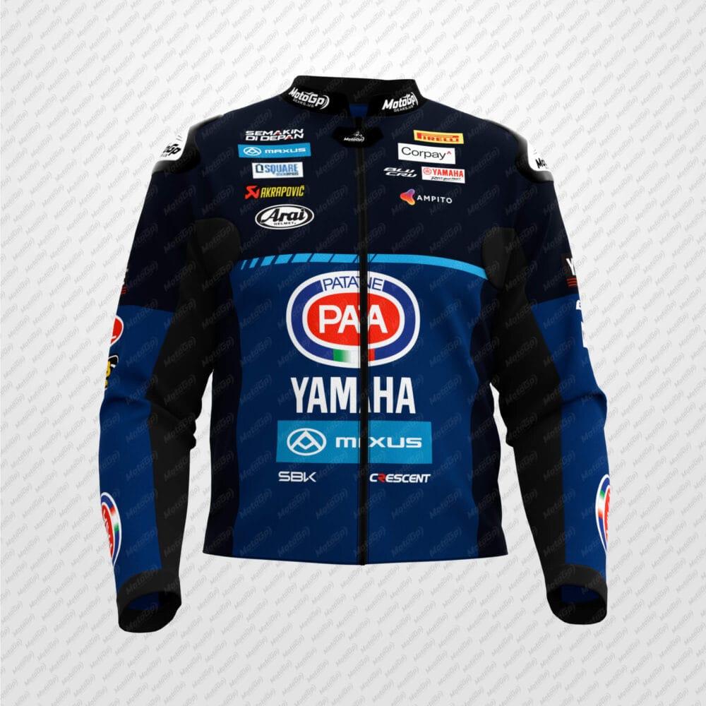 Mens Moto GP Yamaha SBK Leather Racing Jacket, CE Level 2