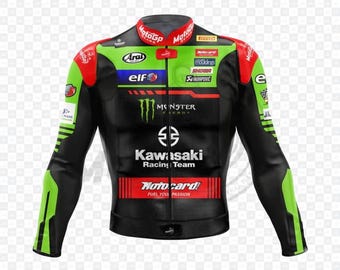 Jonathan Rea Kawasaki Leather Racing Jacket with CE Level 2 Protection