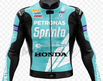 Petronas Honda Racing Leather Jacket: MotoGP Style, CE Level 2