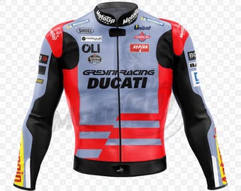 Ducati Team Gresini MotoGP Racing Leather Jacket, CE Level 2 Protection