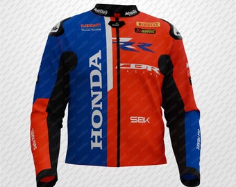 Moto GP Iker Lecuona Honda Cowhide Leather Motorcycle Biker Jacket