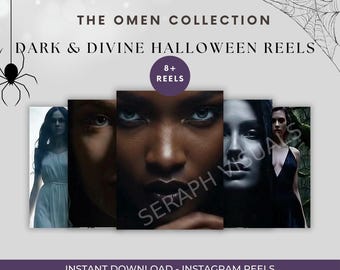 Paquete de Reels de Halloween / Colección The Omen / Descarga instantánea / Paquete de videos de estética gótica oscura para Instagram, TikTok, YouTube y cortos