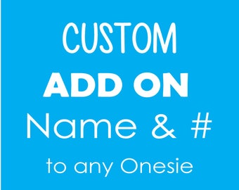Personalized Baby Outfit | Add Custom Name & Number to an Infant Football Bodysuit | Football one piece |  Handcrafted Baby Shower Gift