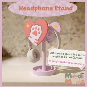 Customizable 3D Printed Headphone Stand: Gamer Desk Organizer