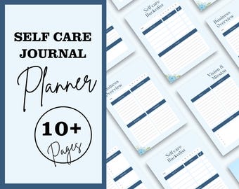 Editable Self Care Journal Planner | Wellness & Productivity (Digital PDF)
