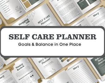 Editable Self Care Planner | Weekly Routine Canva Template (Digital Download)