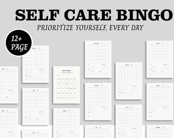 Self-Care Bingo Planner | Monthly Wellness Tracker (Digital Download)