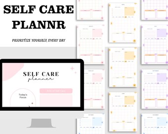 Self Care Digital Planner | Undated Wellness Calendar (PDF)