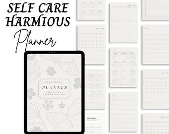 Self-Care Wellness Planner | Digital Journal, Gratitude Tracker (PDF)