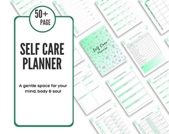 Self Care Planner | Wellness Journal, Habit Tracker (PDF)