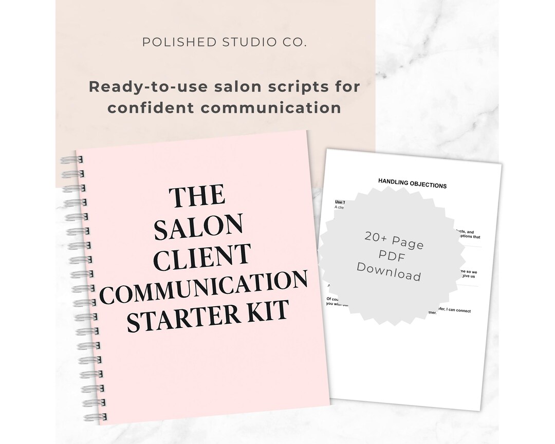 Salon Communication Scripts | Client Starter Kit (PDF Download) - Etsy