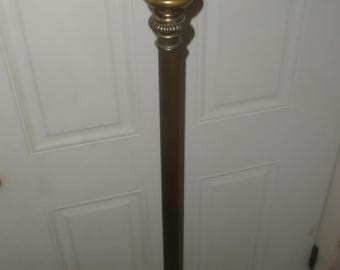 Antique Florentine Brass Marble Floor Free Standing Torchiere Lamp 62"