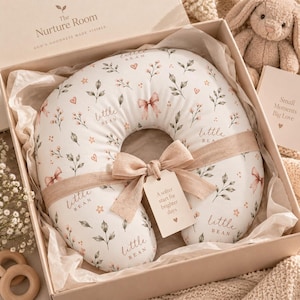 Little Bean Nursing Pillow | Floral Print, Baby Feeding Support (Pillowcase Only)