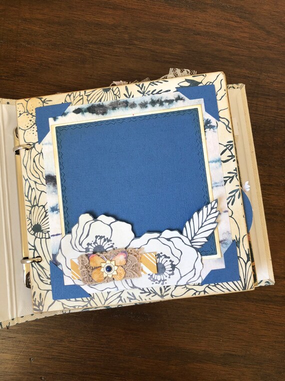 Wildflower Scrapbook, Photobook,Miniscrapbook, Flower Theme Book, Blank Photo Book, Premade Book Il_570xn