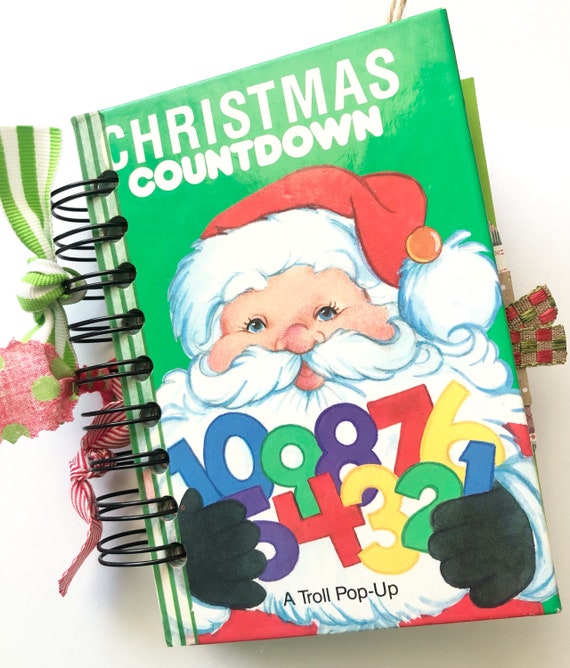 Christmas Countdown Journal | Christmas Junk Journal | Handmade Christmas Journal Il_570xn