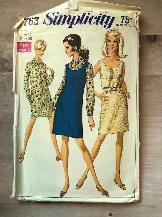 1968 Vintage Sewing Pattern | Simplicity Dress or Jumper Sewing Pattern Il_570xn
