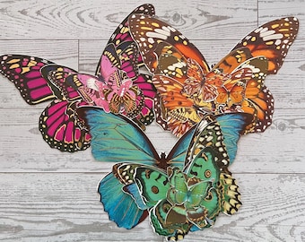 Butterfly Die Cut Ephemera, Junk Journal Ephemera, Die Cuts
