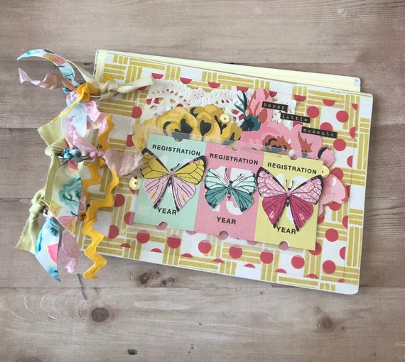 Blank Journaling Book, Notebook, Journal, Crate Paper Themed Notebook, Altered Notebook Journal Il_570xn