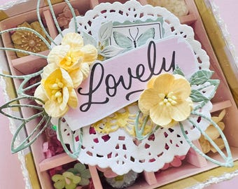 Mini Floral Gift Box, Flower Embellishments Gift Box, Sequin Mix Gift Box