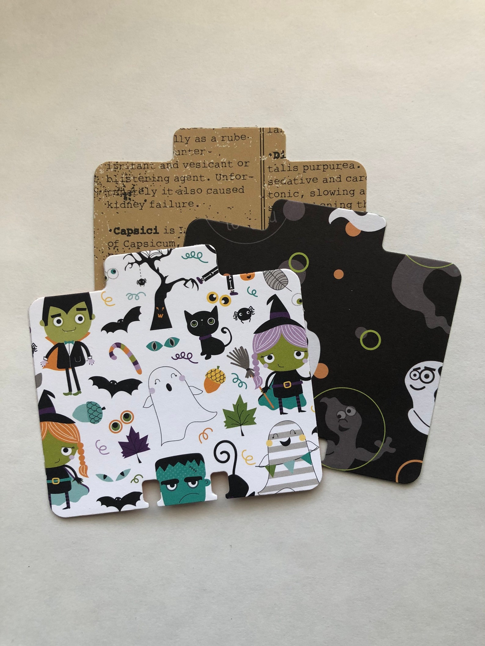 Halloween Memory Dex Card Blanks Halloween Paper Memory Dex | Etsy