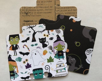 Halloween Memory Dex Card Blanks | Halloween Paper Memory Dex Cards | Pre-Cut Memory Dex Cards